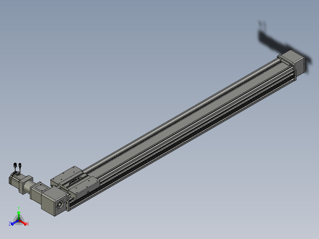 威洛博直线电机模组EB16-L208-S1700-R-ZP75-MS3-5K主视图
