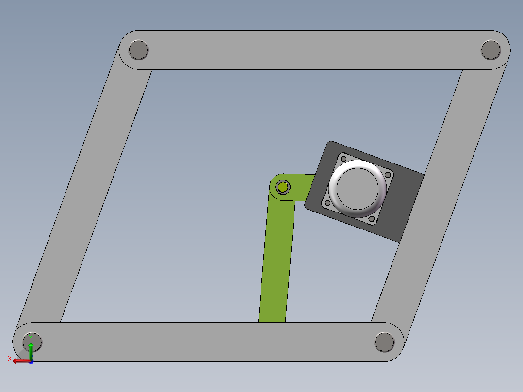 Q189-大型四边形滚动机构的设计与研究【三维SolidWorks】后视图