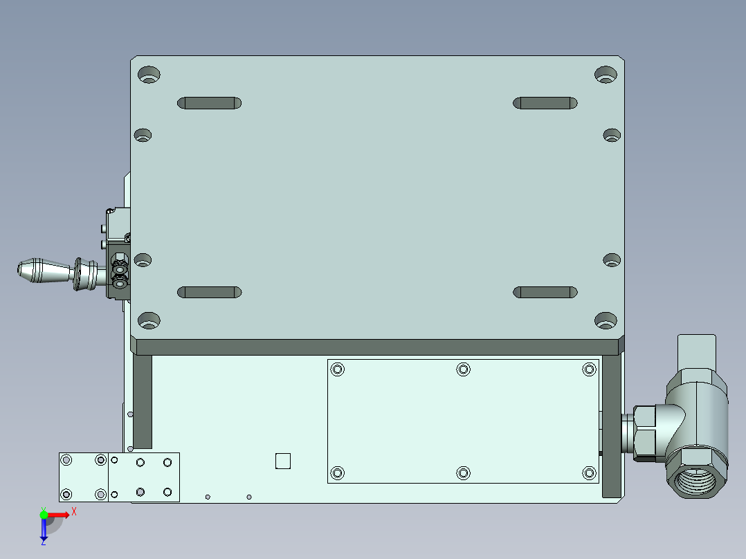 C15C-CNC1笔记本CNC工装夹具三维模型俯视图