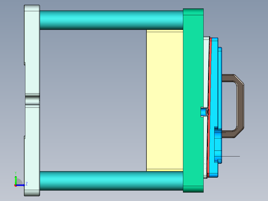 higgsf_d_CNC1铣外形&amp;内腔避位20211124-加盖板验证（带产品）左视图