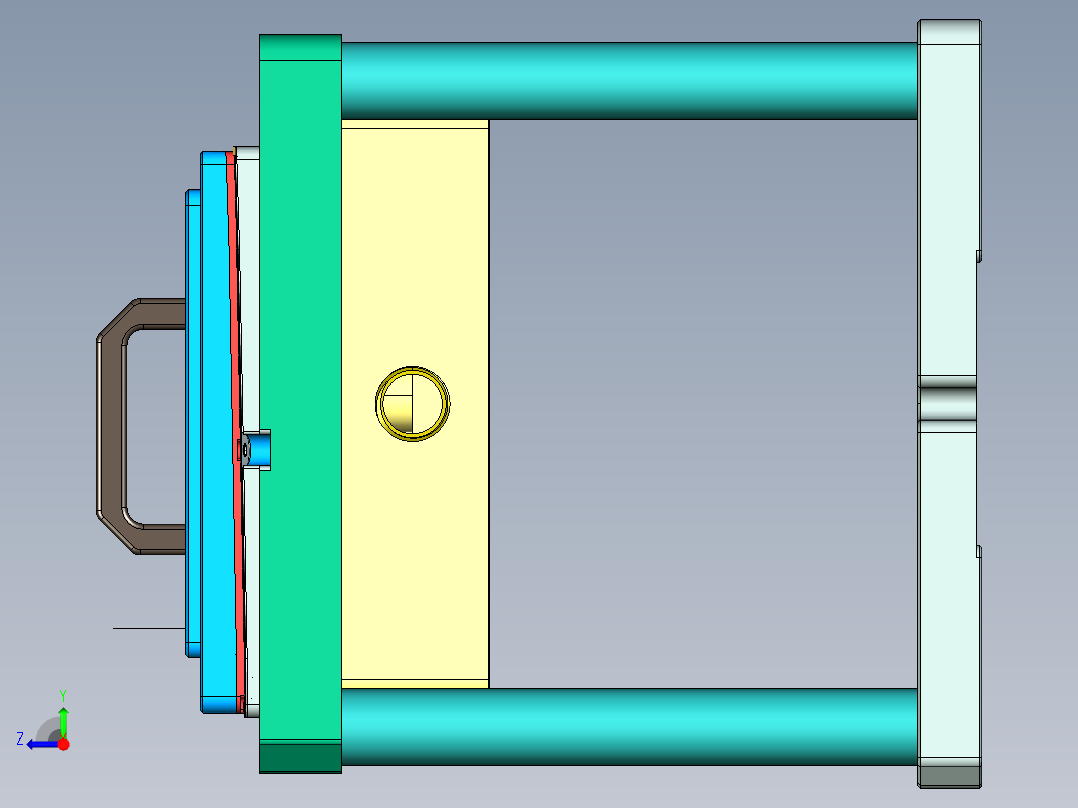 higgsf_d_CNC1铣外形&amp;内腔避位20211124-加盖板验证（带产品）右视图