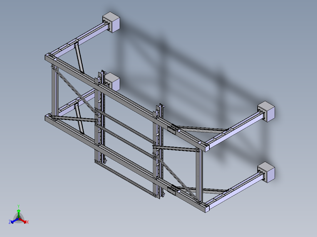 钢制起重机正等轴测图
