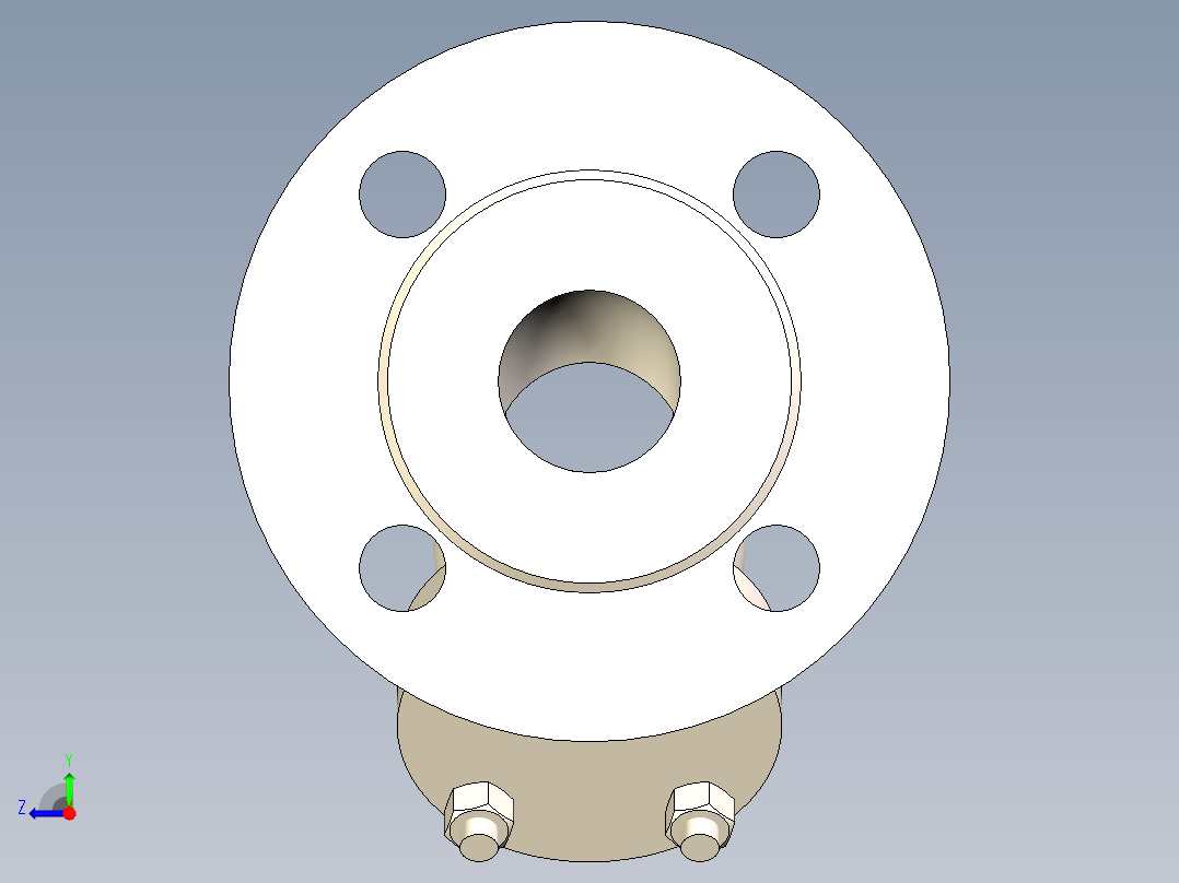 Y型过滤器-DN40右视图