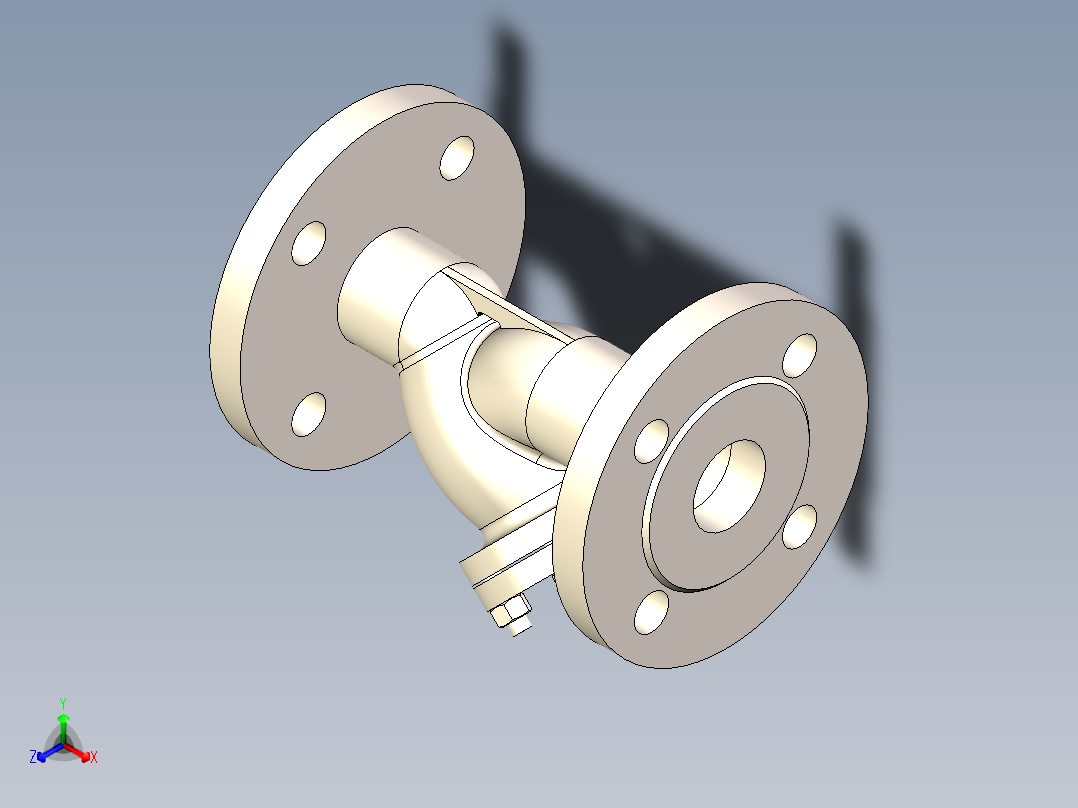 Y型过滤器-DN40正等轴测图