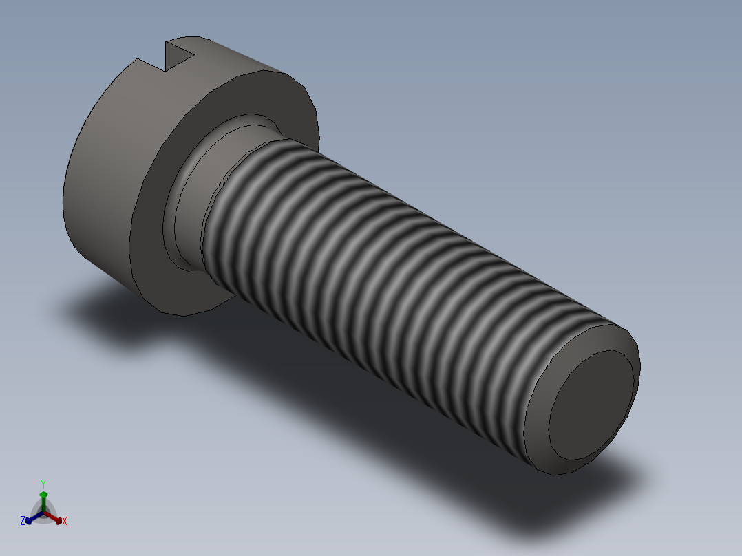 GB／T65-2000开槽圆柱头螺钉M8×25主视图