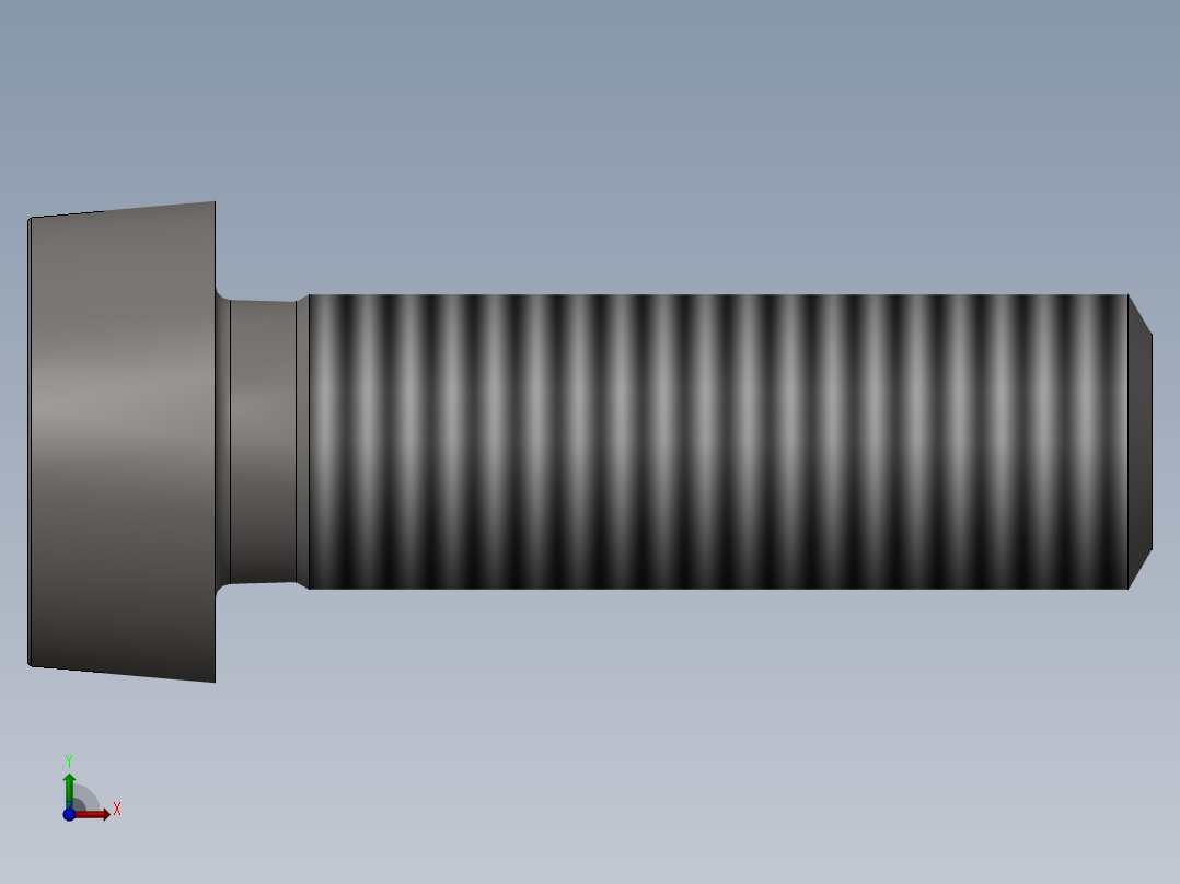 GB／T65-2000开槽圆柱头螺钉M8×25前视图