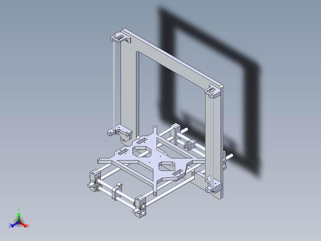 B2004868-3D 打印机 7A 直径正等轴测图