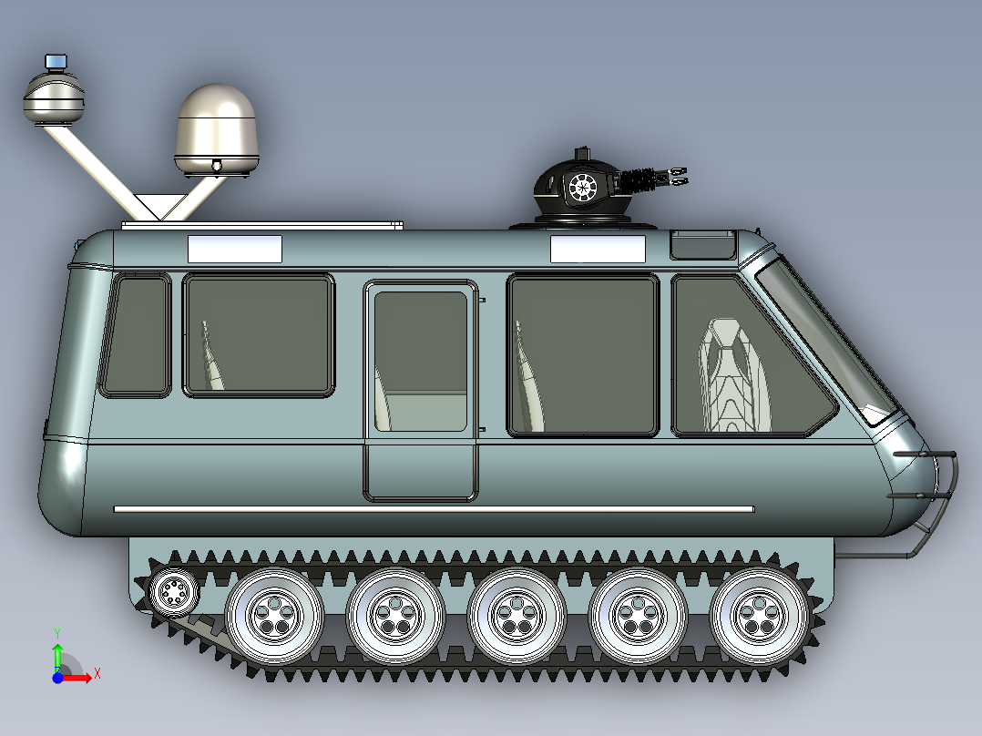 B3003989-《迷失在太空》中的战车前视图