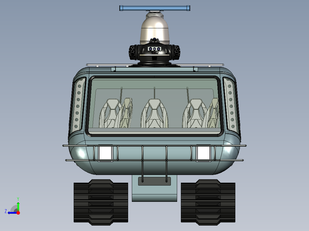 B3003989-《迷失在太空》中的战车右视图