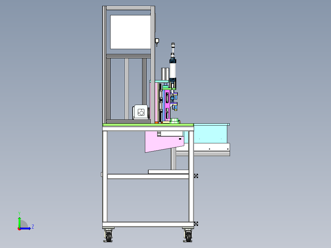 油泵性能检测设备左视图