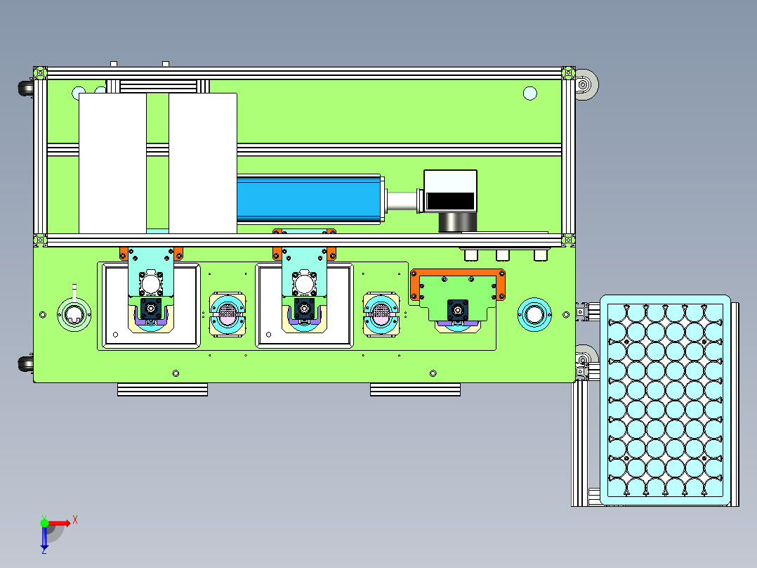 油泵性能检测设备俯视图