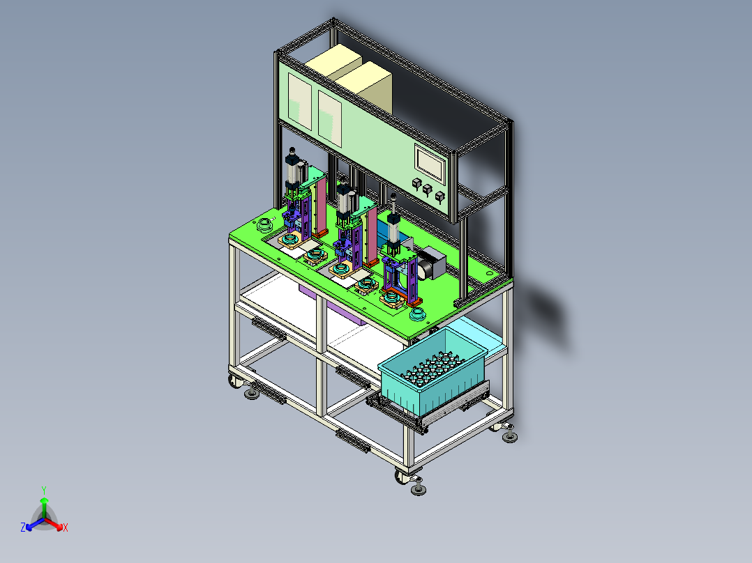 油泵性能检测设备正等轴测图