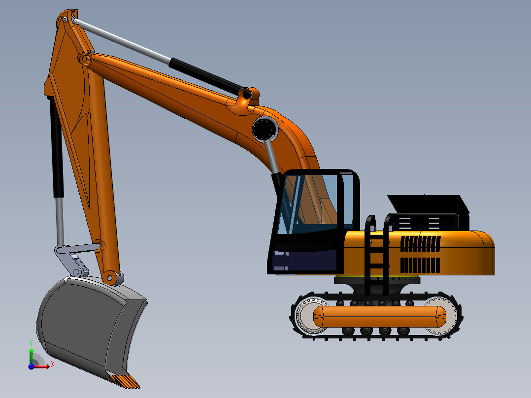 挖掘机、推土机(6)前视图