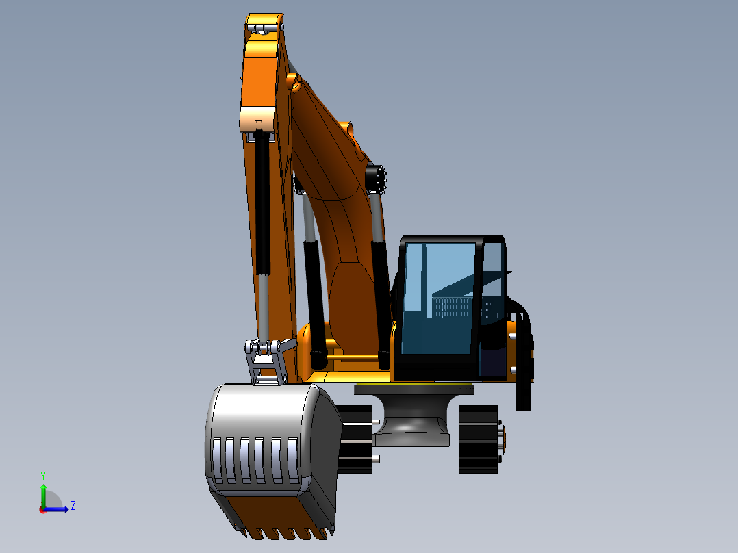 挖掘机、推土机(6)左视图