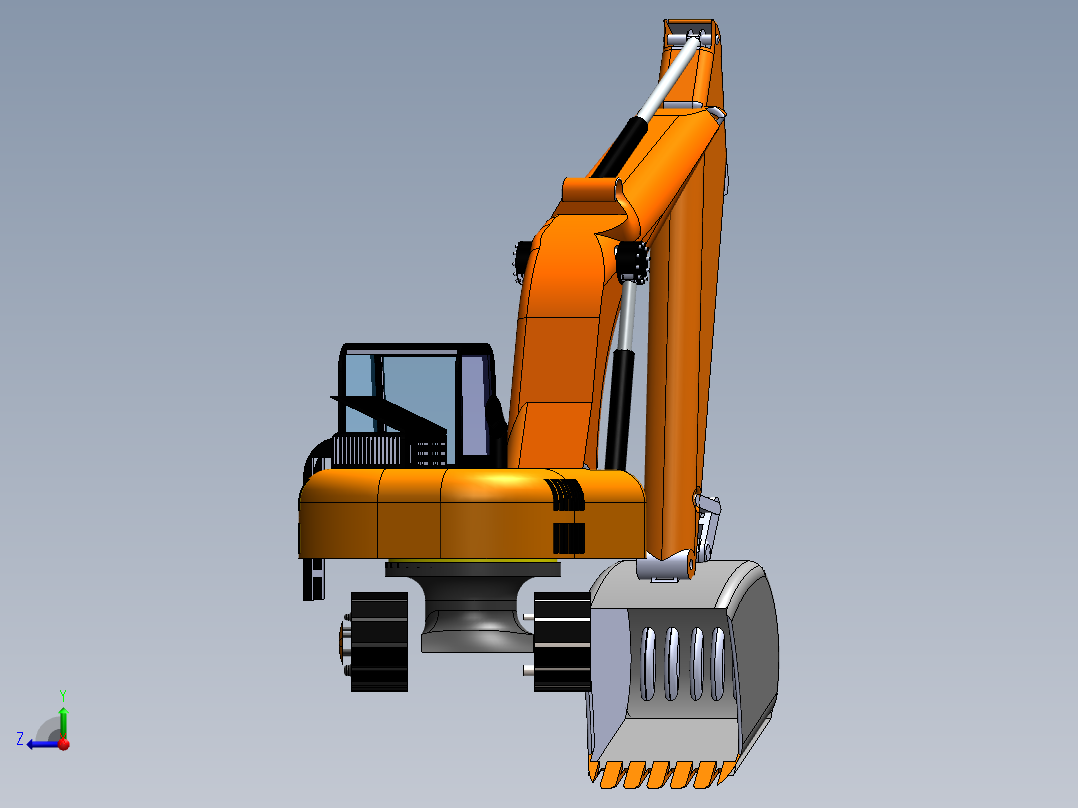 挖掘机、推土机(6)右视图