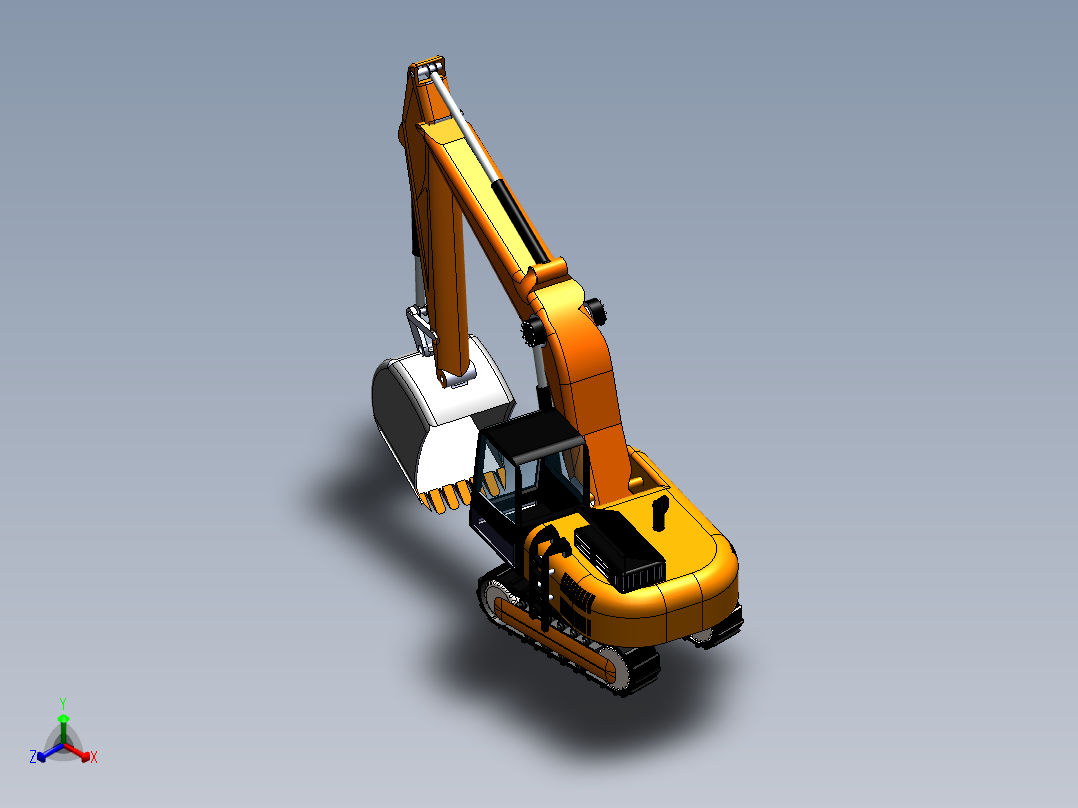 挖掘机、推土机(6)正等轴测图