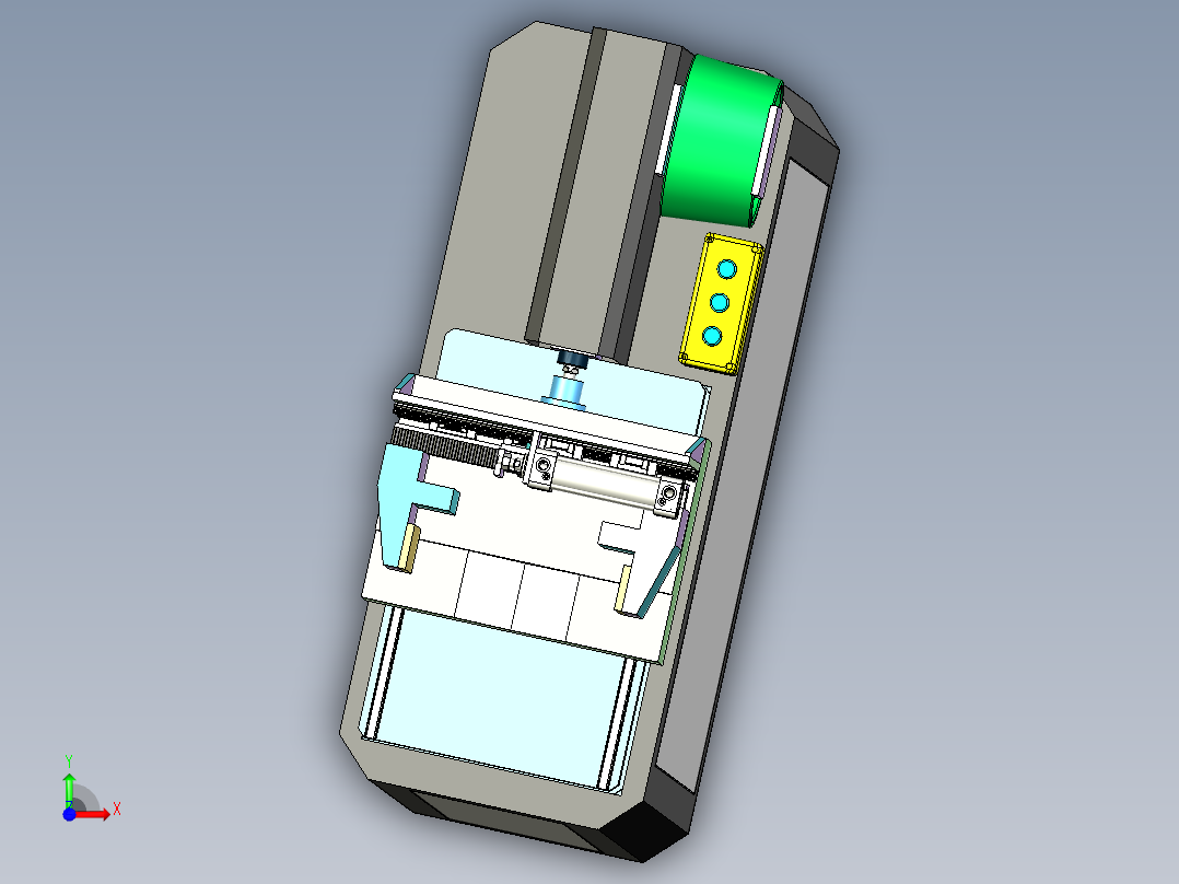 法兰转向压紧机构前视图