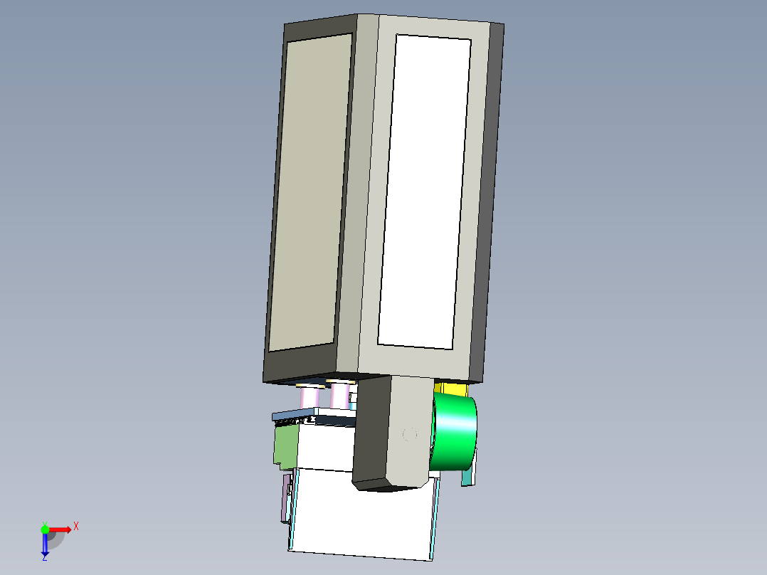 法兰转向压紧机构俯视图