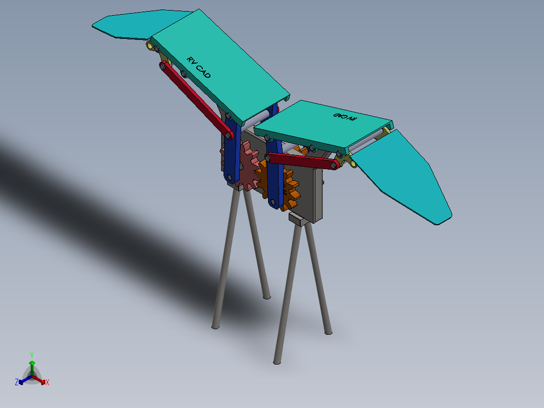 鸟扑动机构模型