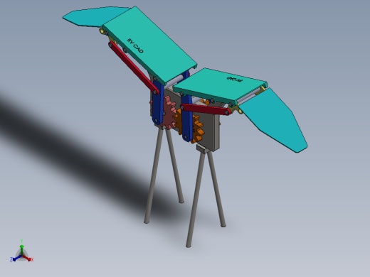鸟扑动机构模型