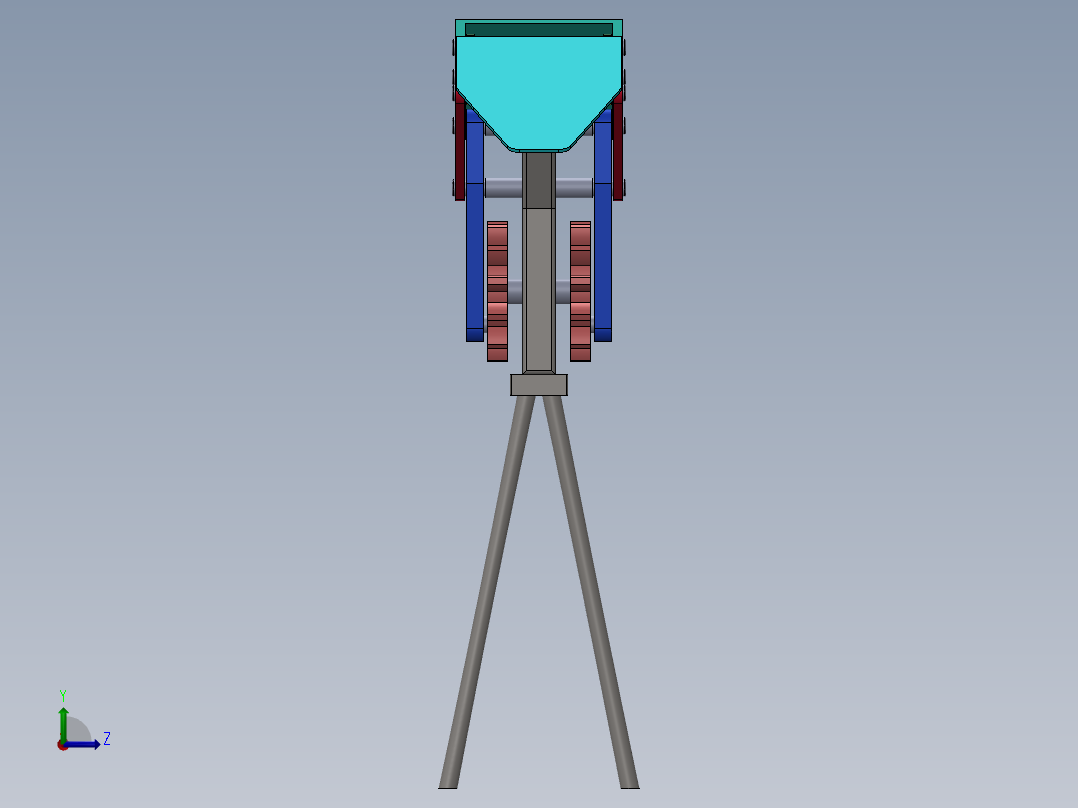 鸟扑动机构模型左视图