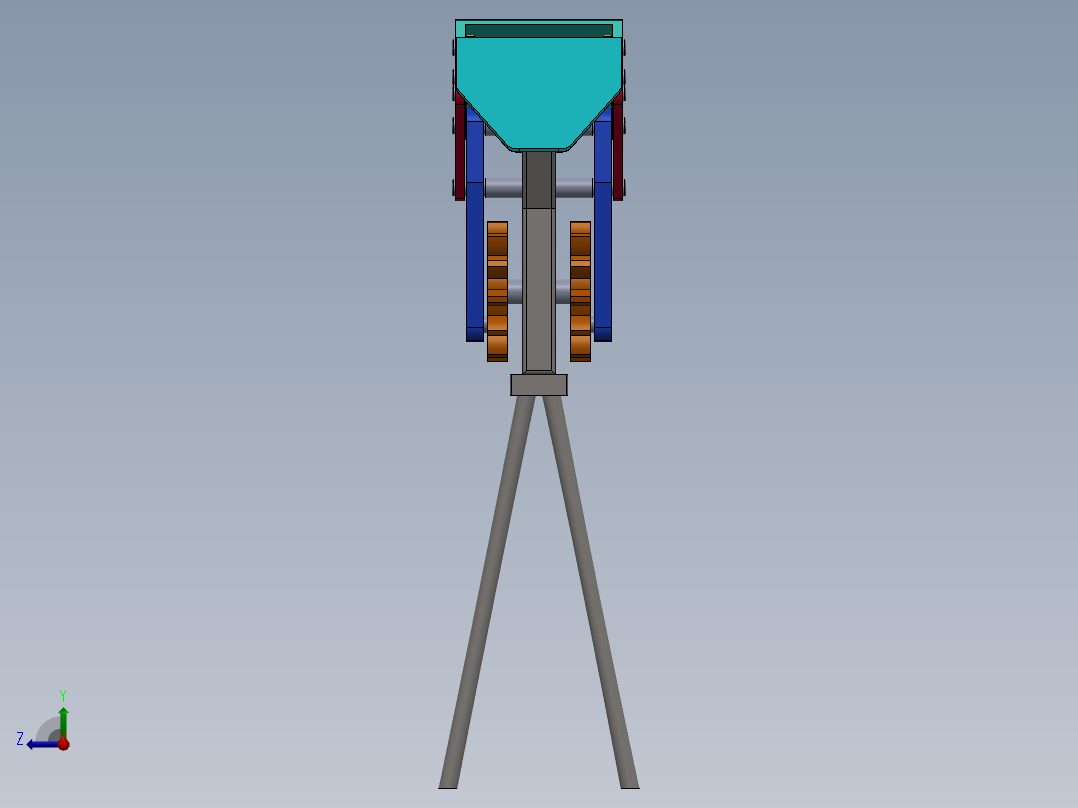 鸟扑动机构模型右视图