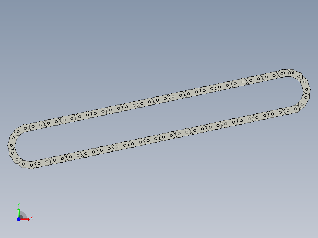 16A中心840链条前视图