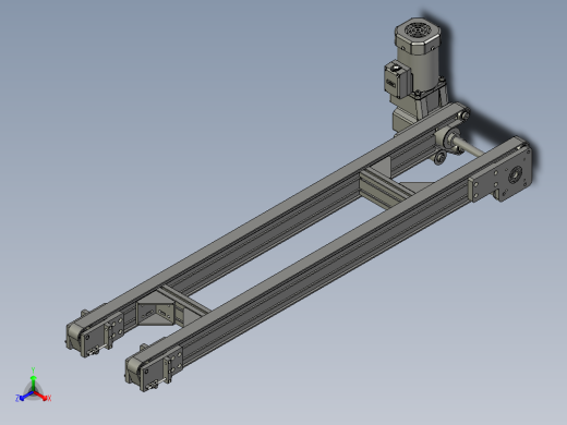 平皮带输送线总装-电机左置