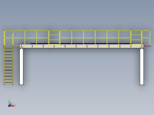 大型钢结构平台三维设计前视缩略图