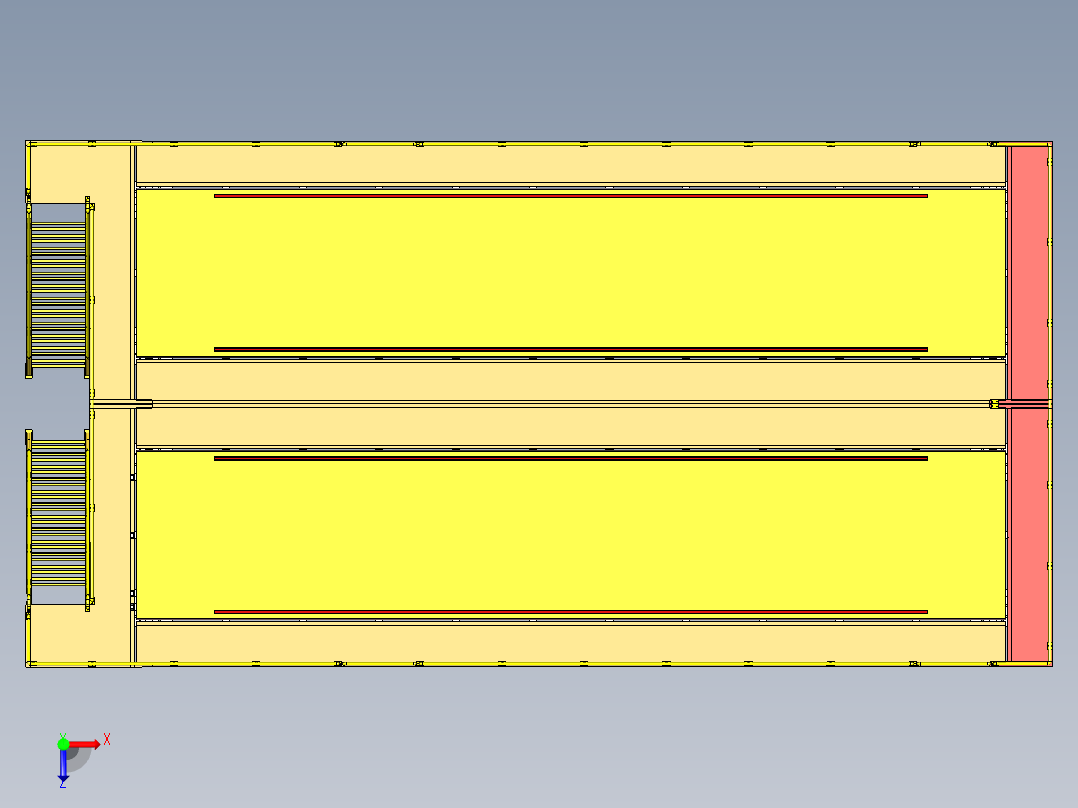 大型钢结构平台三维设计俯视图