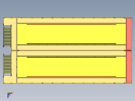 大型钢结构平台三维设计俯视缩略图