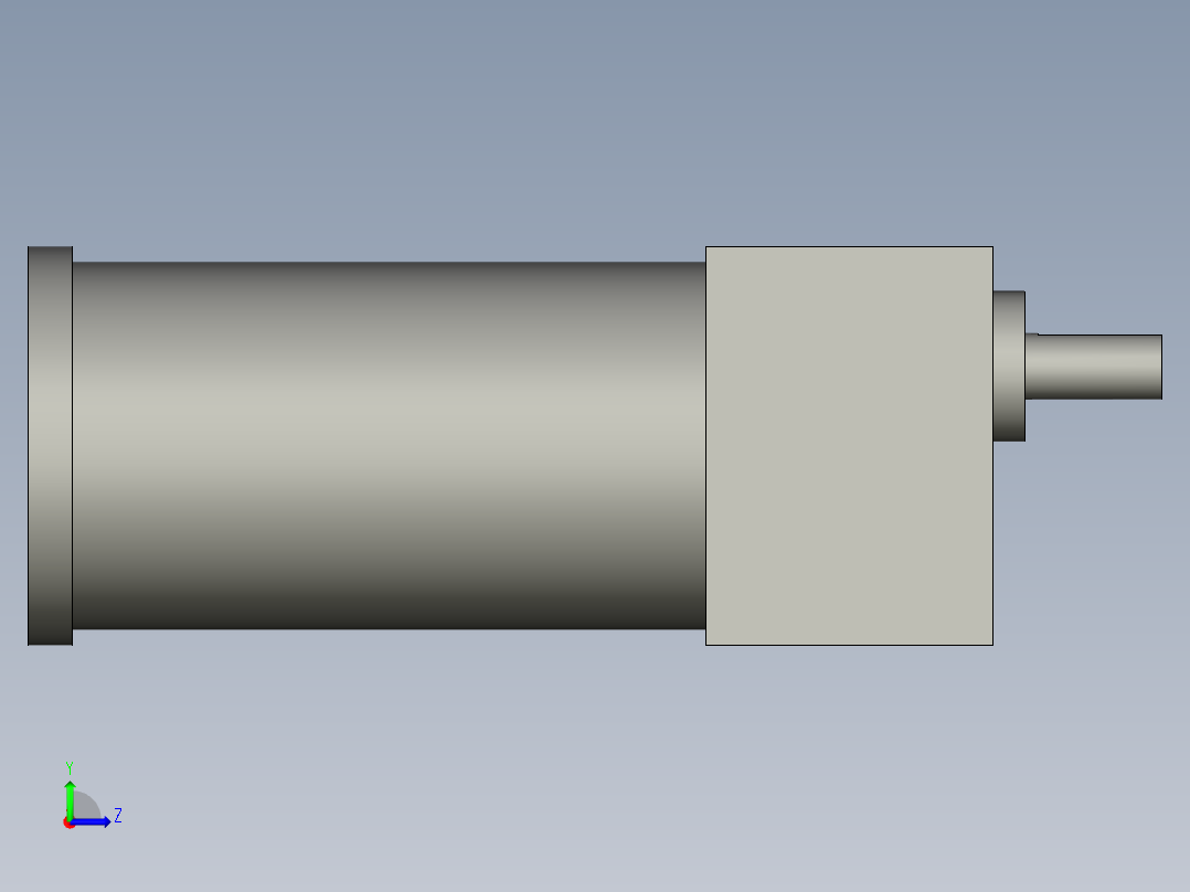 220V120W调速电机出轴15带键槽减速比10总长220左视图