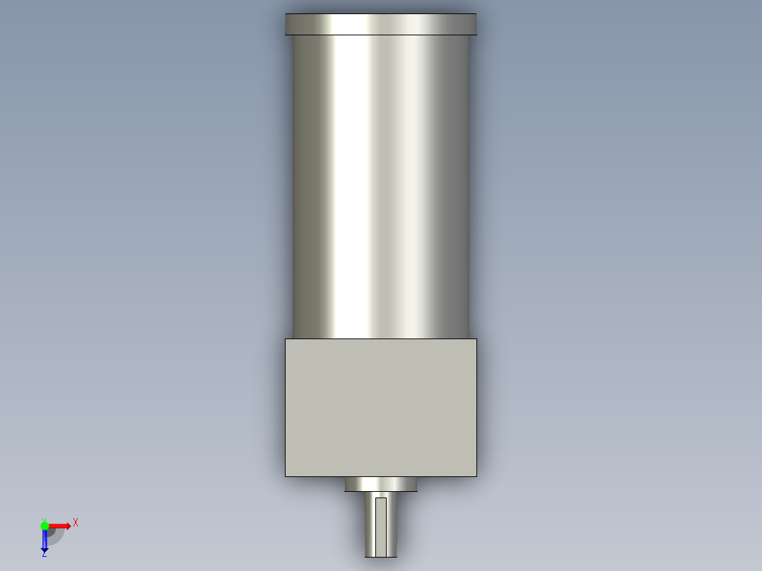 220V120W调速电机出轴15带键槽减速比10总长220俯视图