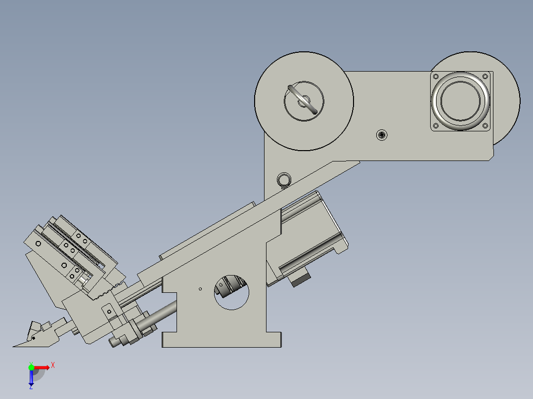 JR-收料轮组件俯视图