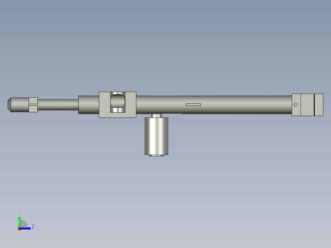 包装袋卡手左视图