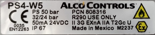 艾默生- ALCO控制压力开关PS4-W5-ATEX 32-24巴缩略图