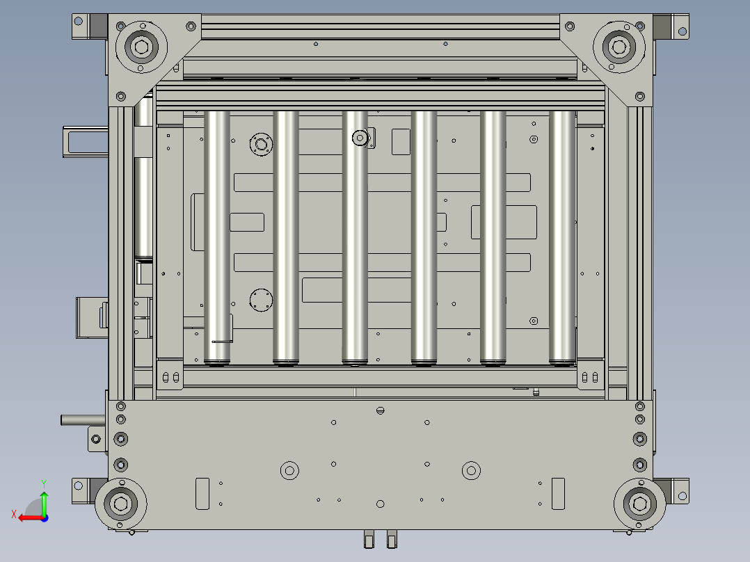载板定位装置和升降机后视图