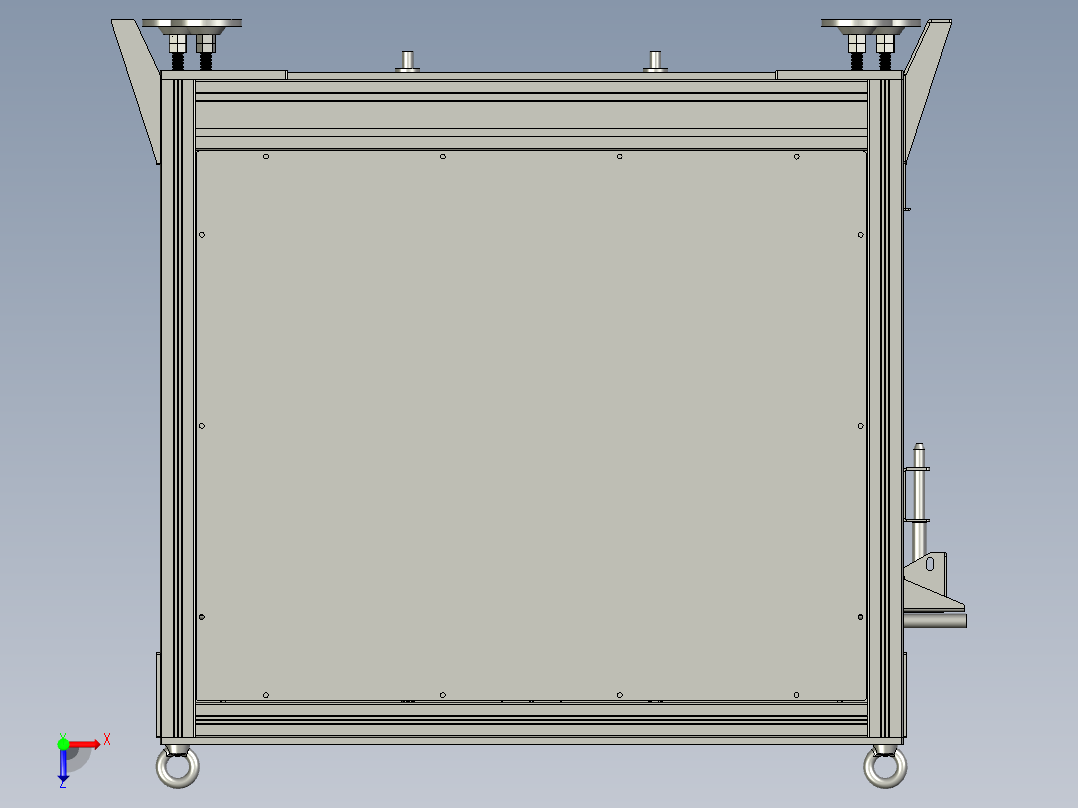 载板定位装置和升降机俯视图