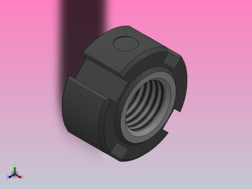 NR径向锁紧螺母[NR M8×0.75]正等轴测缩略图