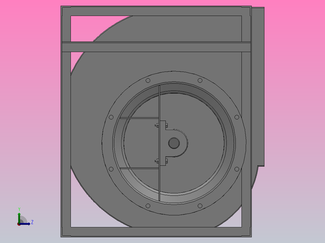 SYQS-E离心风机[SYQS-450E]亿利达前视图