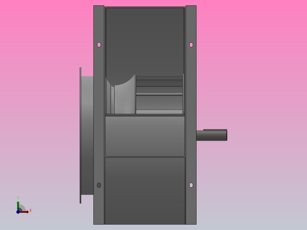 SYQS-E离心风机[SYQS-450E]亿利达右视图