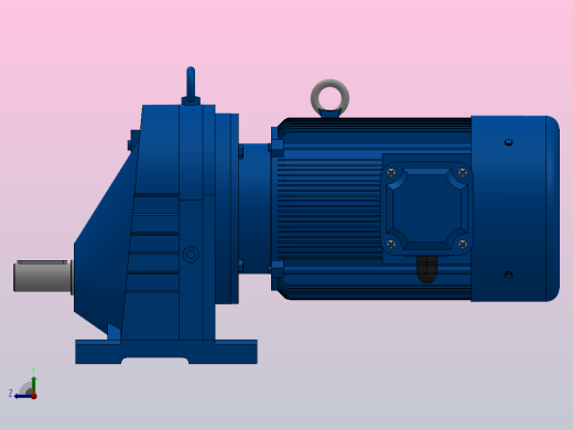 RX77底脚轴伸式安装斜齿轮减速机RX77-Y1.5-4P-90L-M1-0°右视缩略图