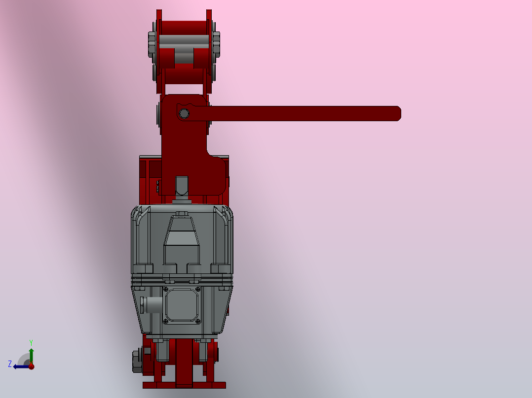 YWZ2系列电力液压鼓式制动器YWZ2-300／50-ⅡB-RL.HR右视图