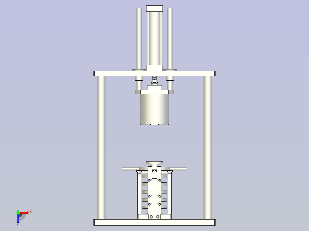 发动机曲轴齿圈压紧工装俯视图