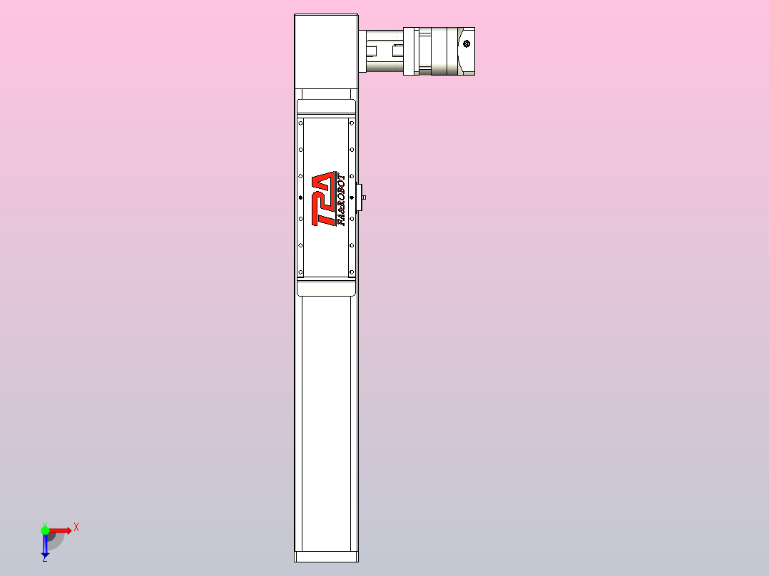 伺服电机集成皮带传动直线执行器TPA-OCB-120-224-L350-DL-J90-N3俯视图