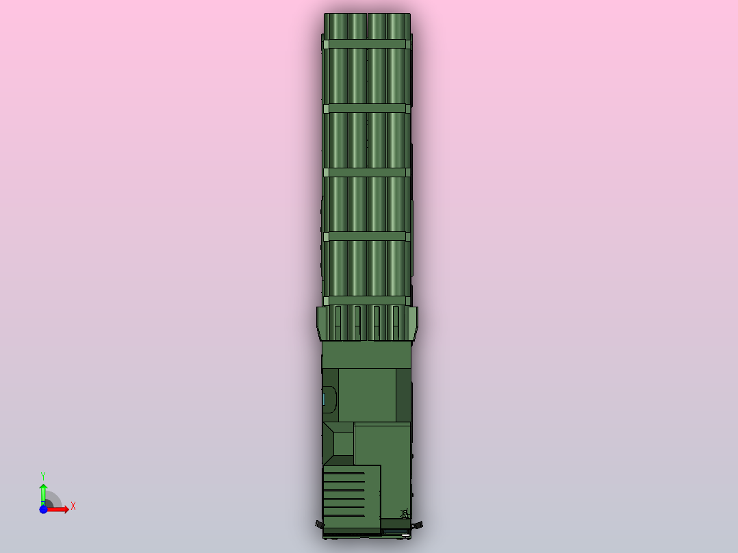 BM-30龙卷风火箭炮玩具模型前视图