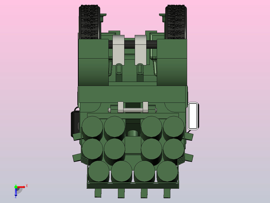BM-30龙卷风火箭炮玩具模型俯视图