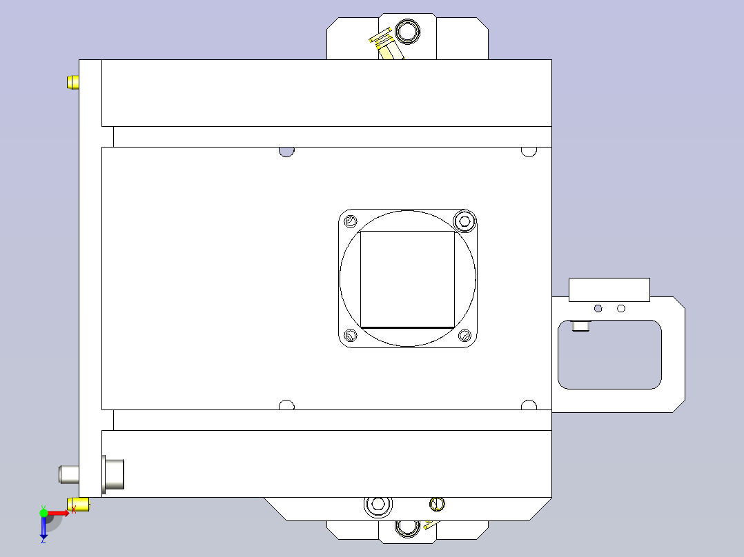 一款旋转式真空吸附头俯视图