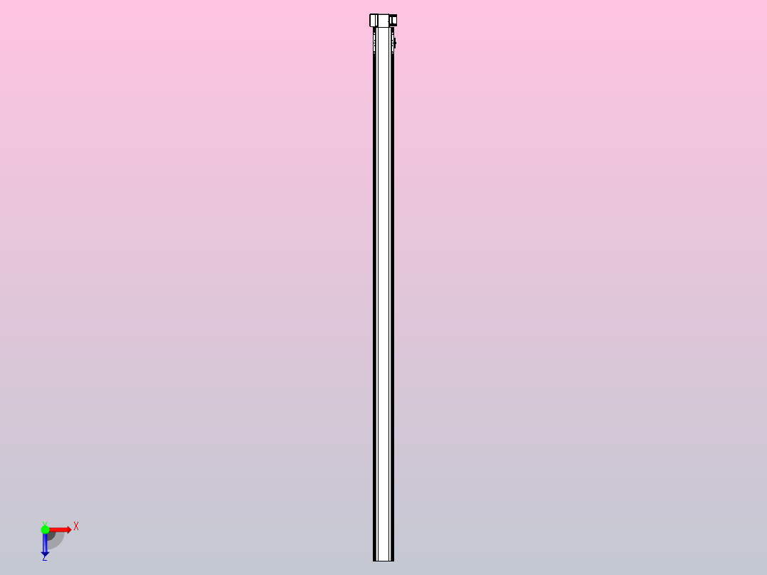 皮带直线轴半封闭可选导轨TPA-HNB-105D-90-L2550-RP-Y-P20-N3俯视图