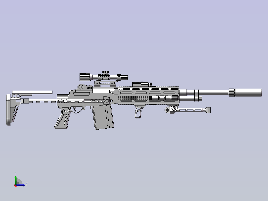 m14 ebr枪左视图